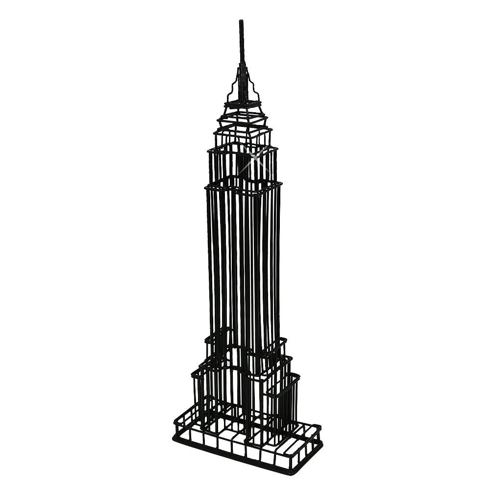 Black Empire State Building Wire Model 12 inch