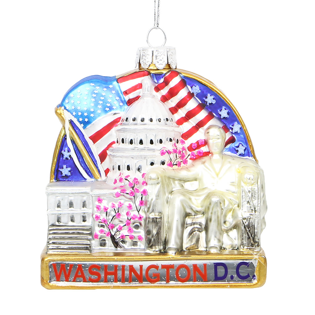Washington DC Landmarks Glass Ornament - Thumbnail 5