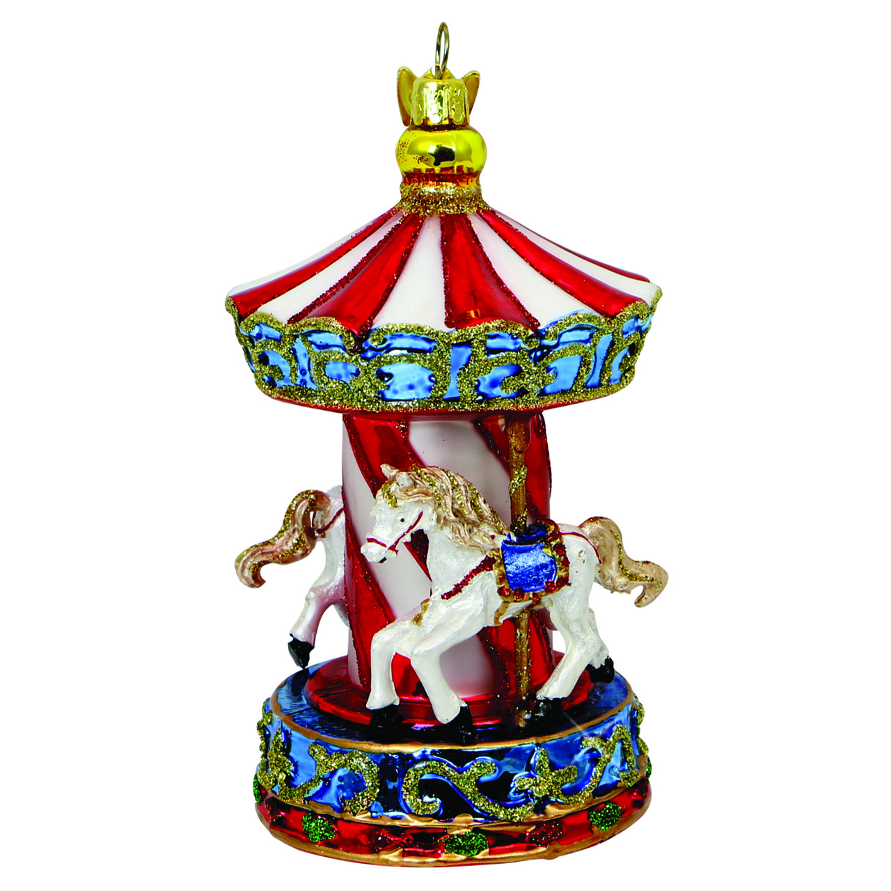 Carousel Christmas Ornament Glass - Thumbnail 2