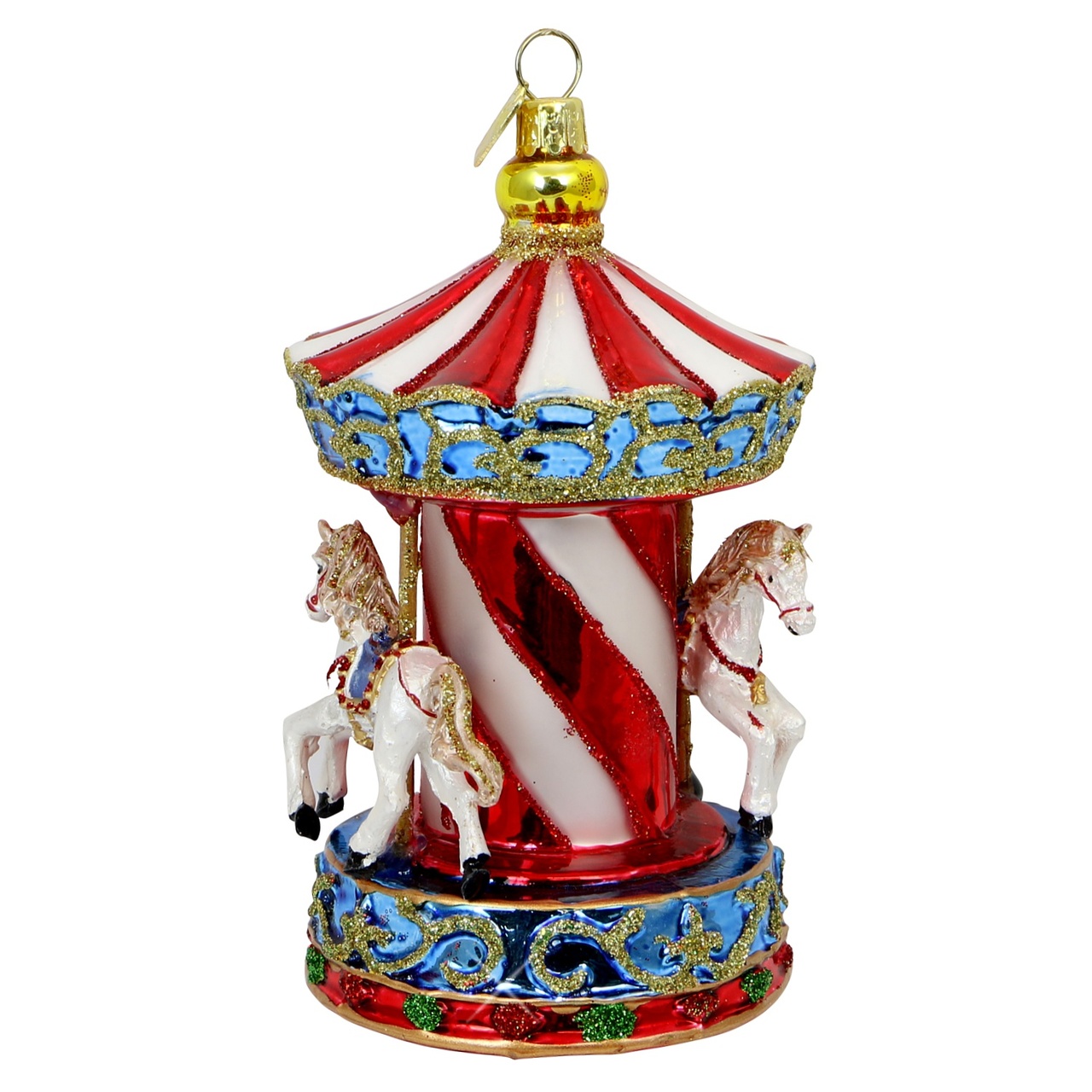Carousel Christmas Ornament Glass - Thumbnail 3