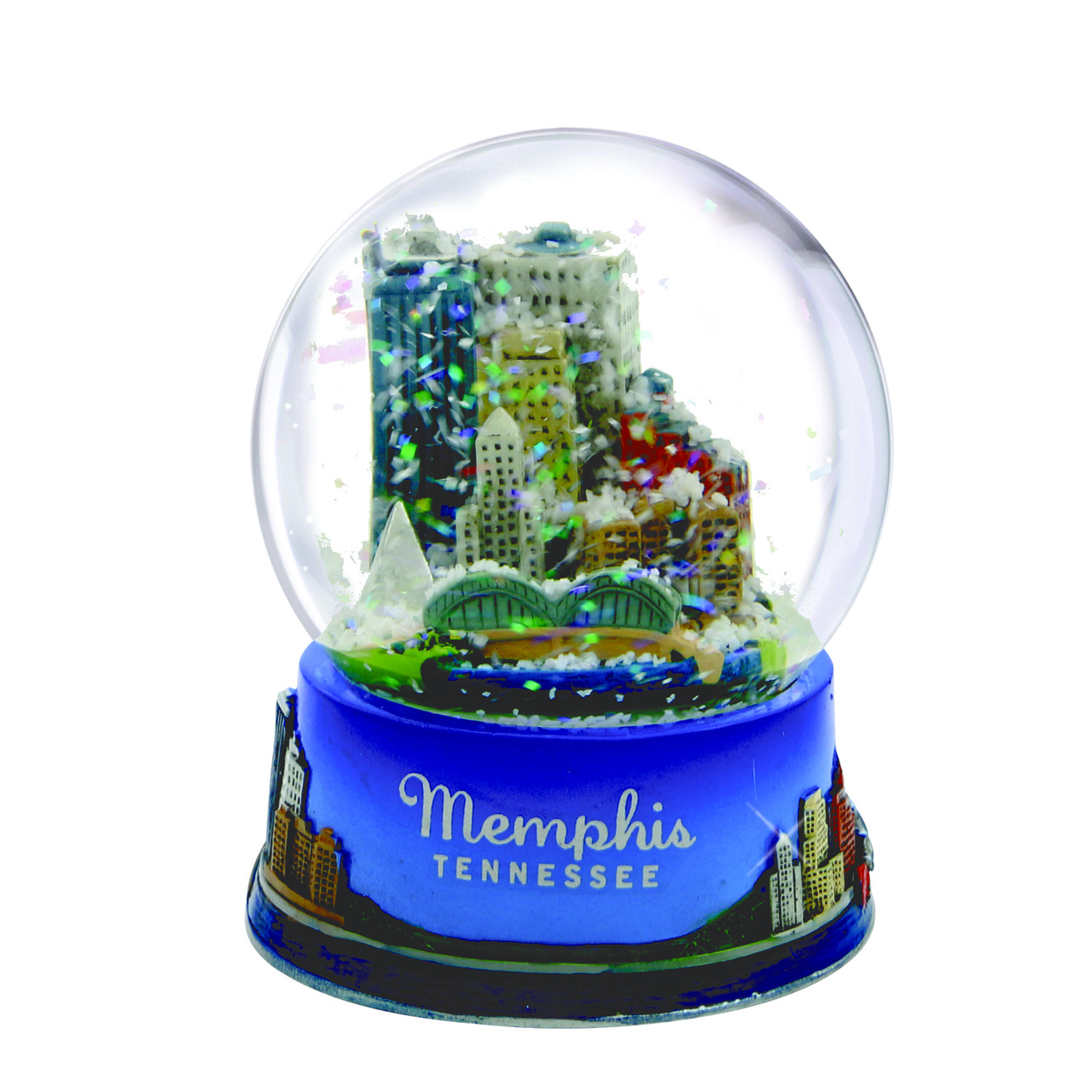 City Skyline Brand Memphis Tennessee Snow Globe - Thumbnail 4