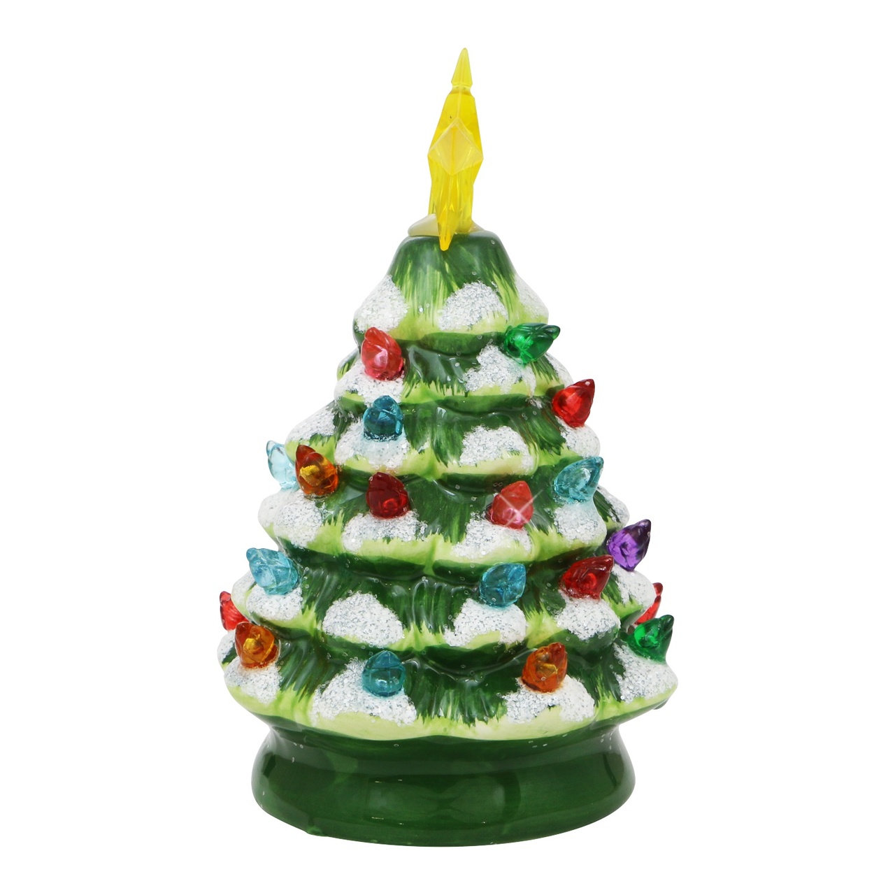Ceramic Old Fashioned Light Up Christmas Tree 5.5 Inches