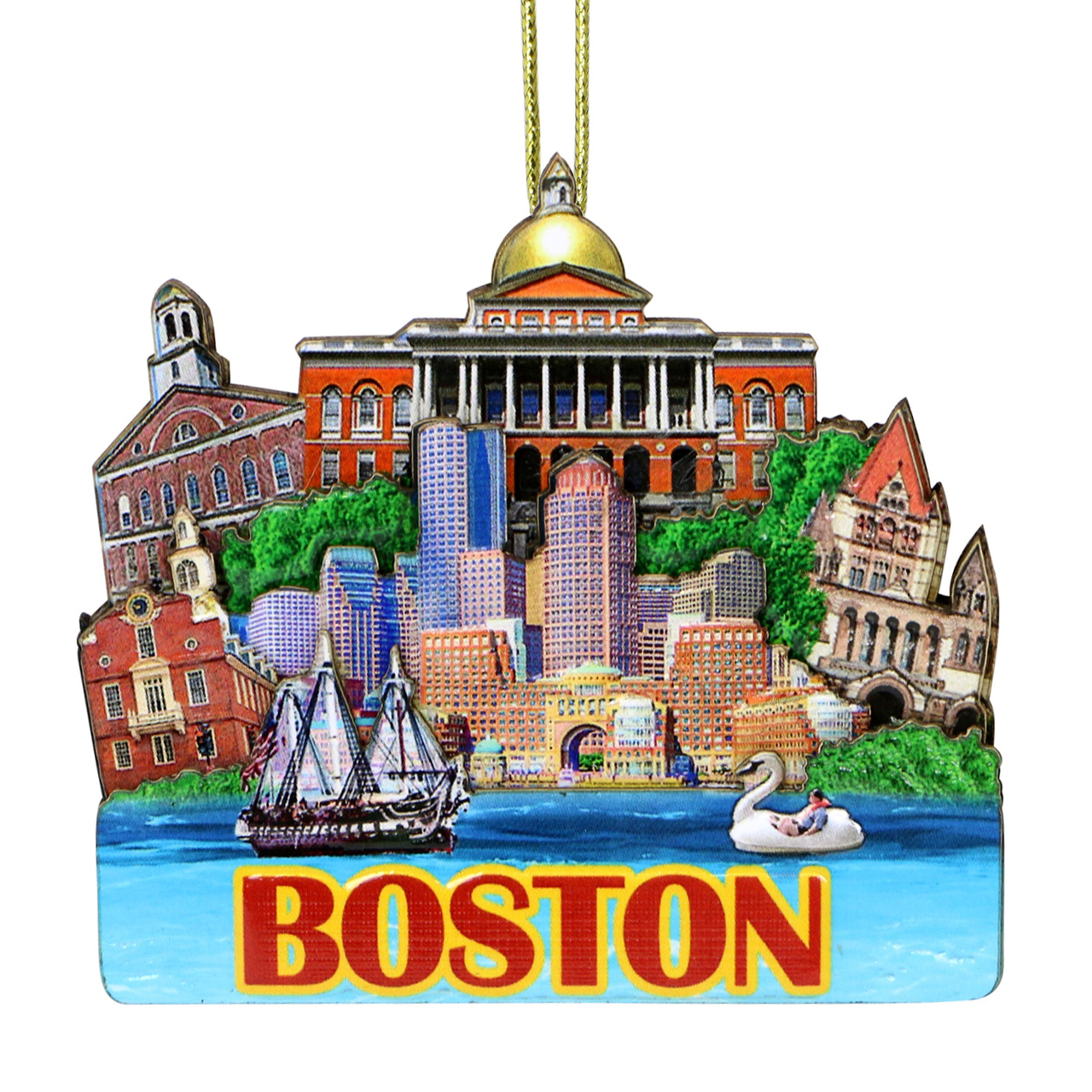 City Skyline Brand Boston Christmas Ornament - Thumbnail 3