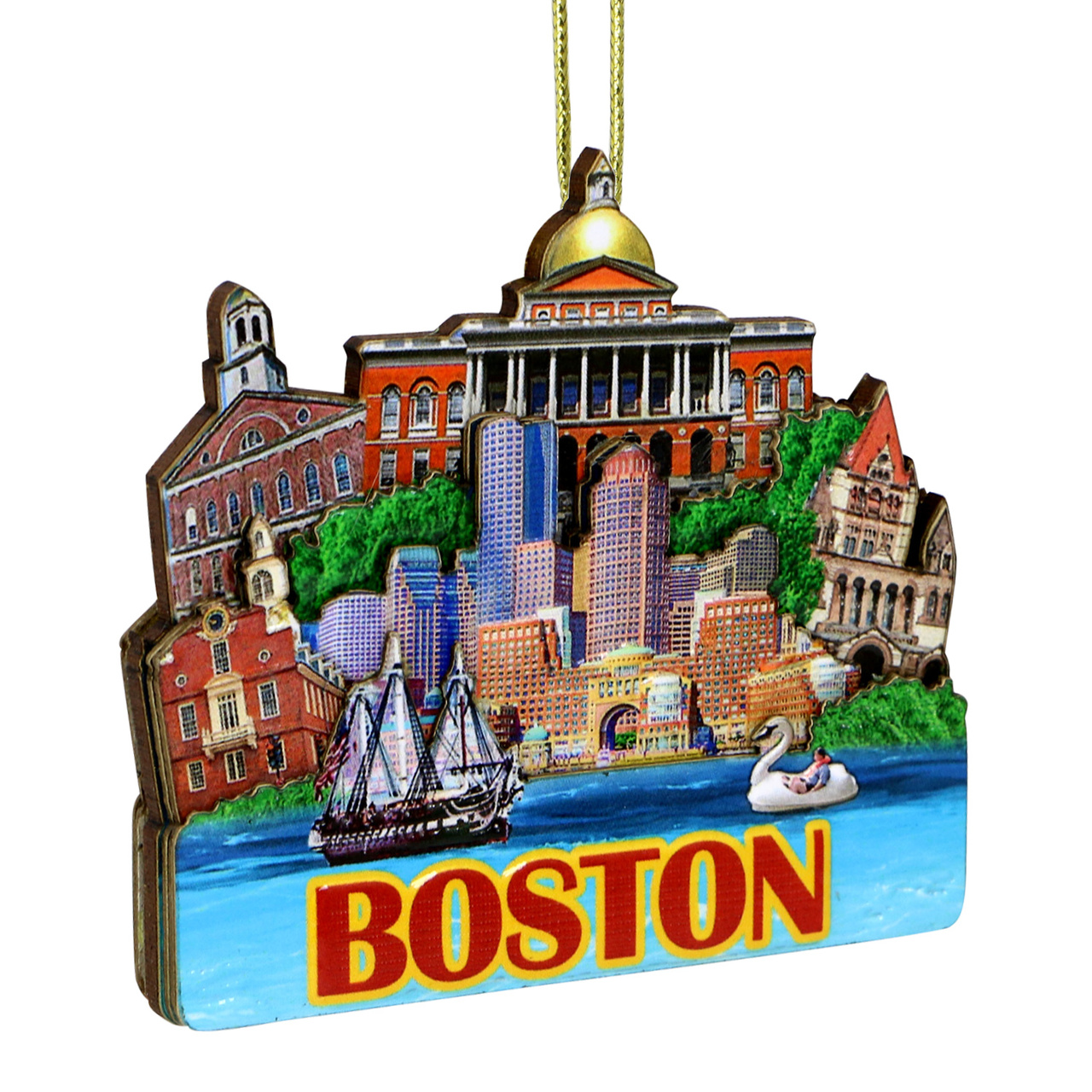 City Skyline Brand Boston Christmas Ornament - Thumbnail 4