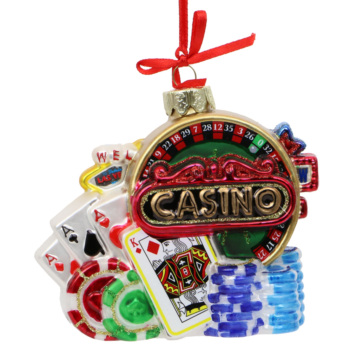 Glass Las Vegas Casino Ornament - Thumbnail 2