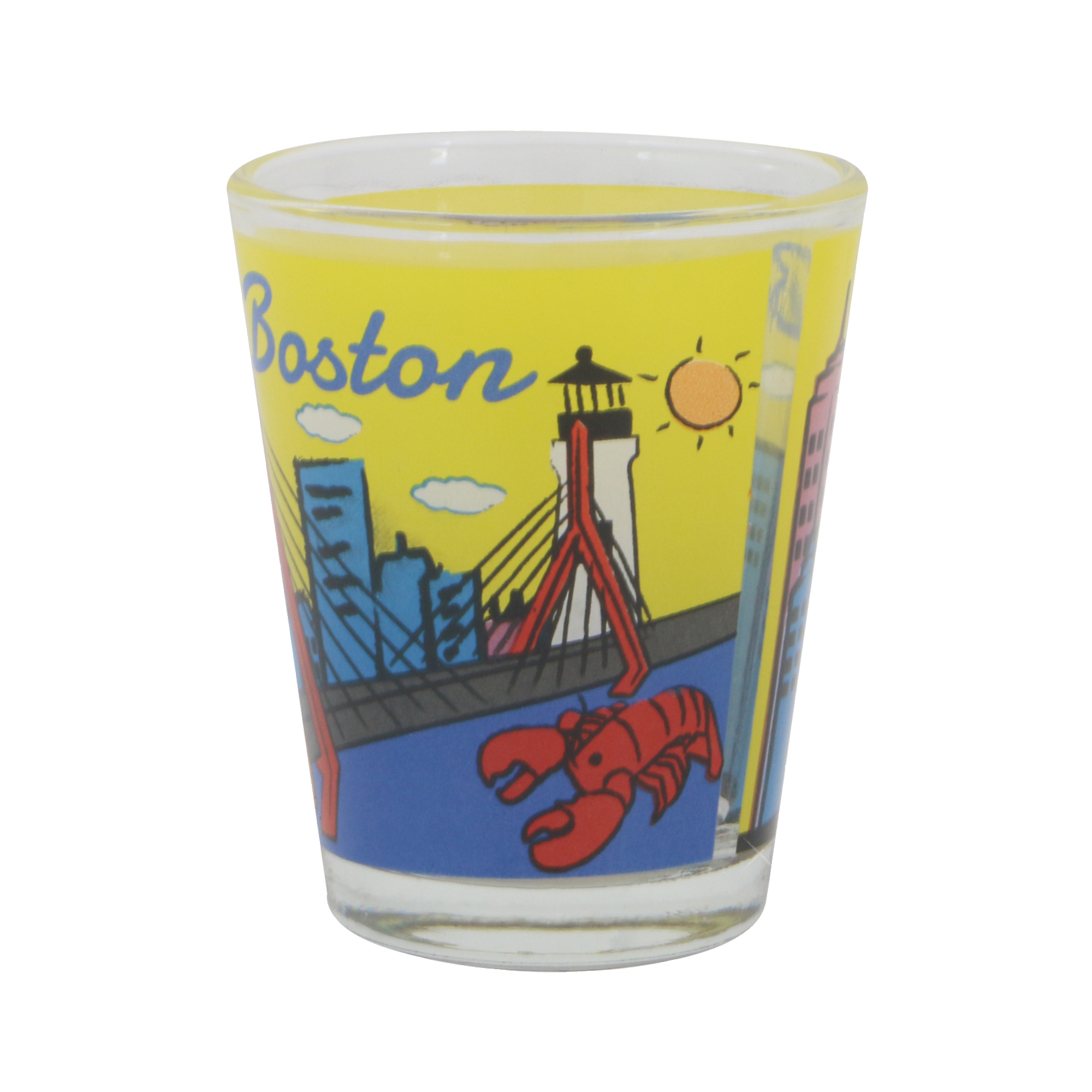 Boston Shot Glass with Skyline