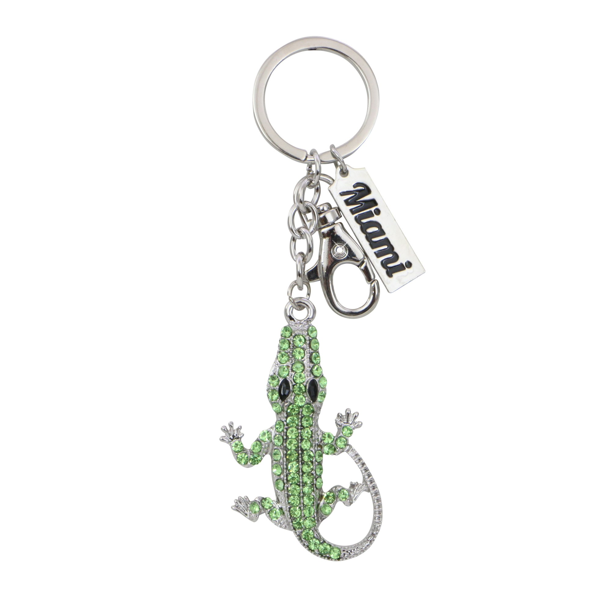 Metal Miami Alligator Key Chain