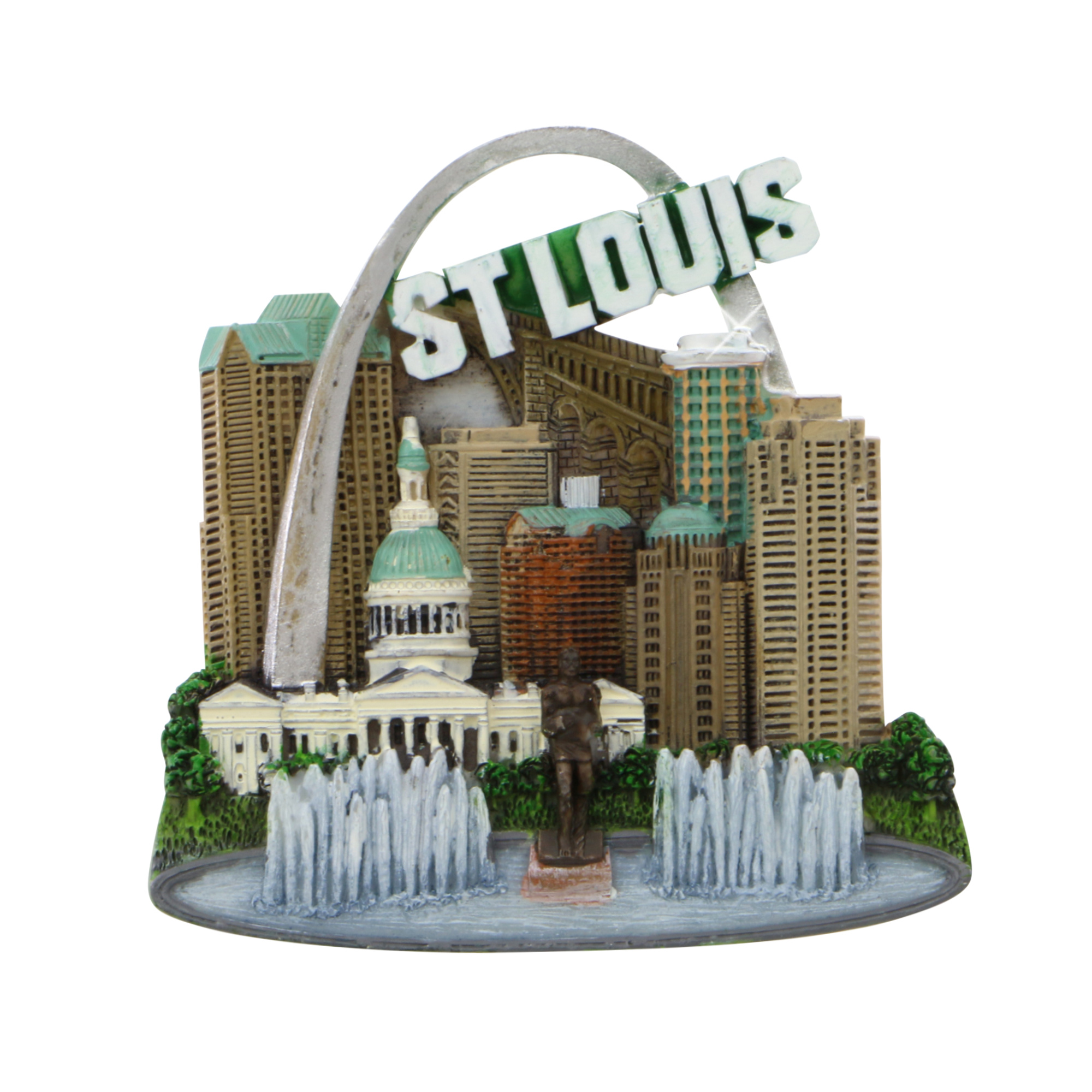3D Resin St. Louis Magnet 2.5 Inches