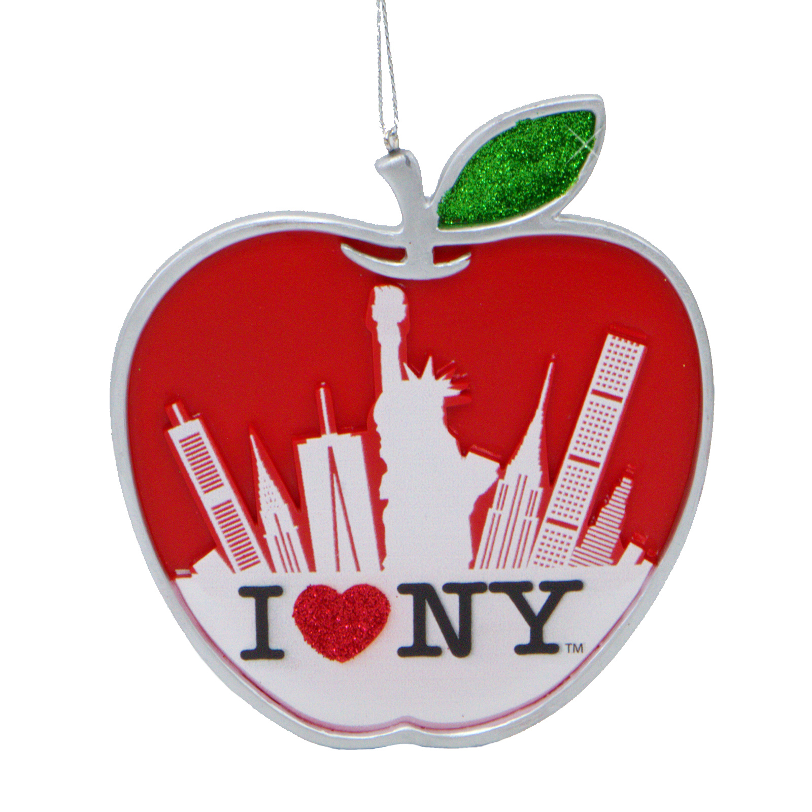 NYC Skyline I Love NY Christmas Ornament