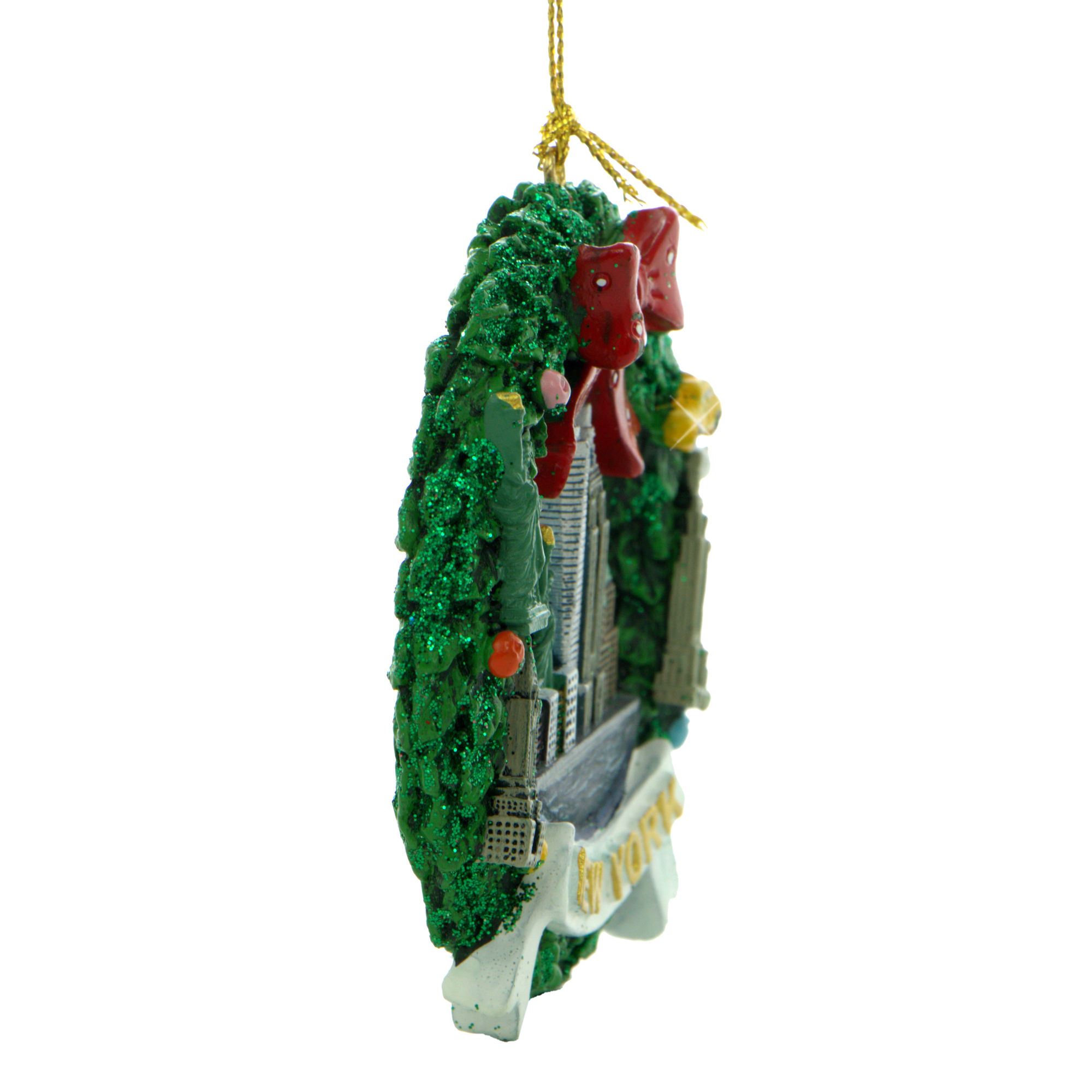 NYC Skyline Wreath Christmas Ornament - Thumbnail 5