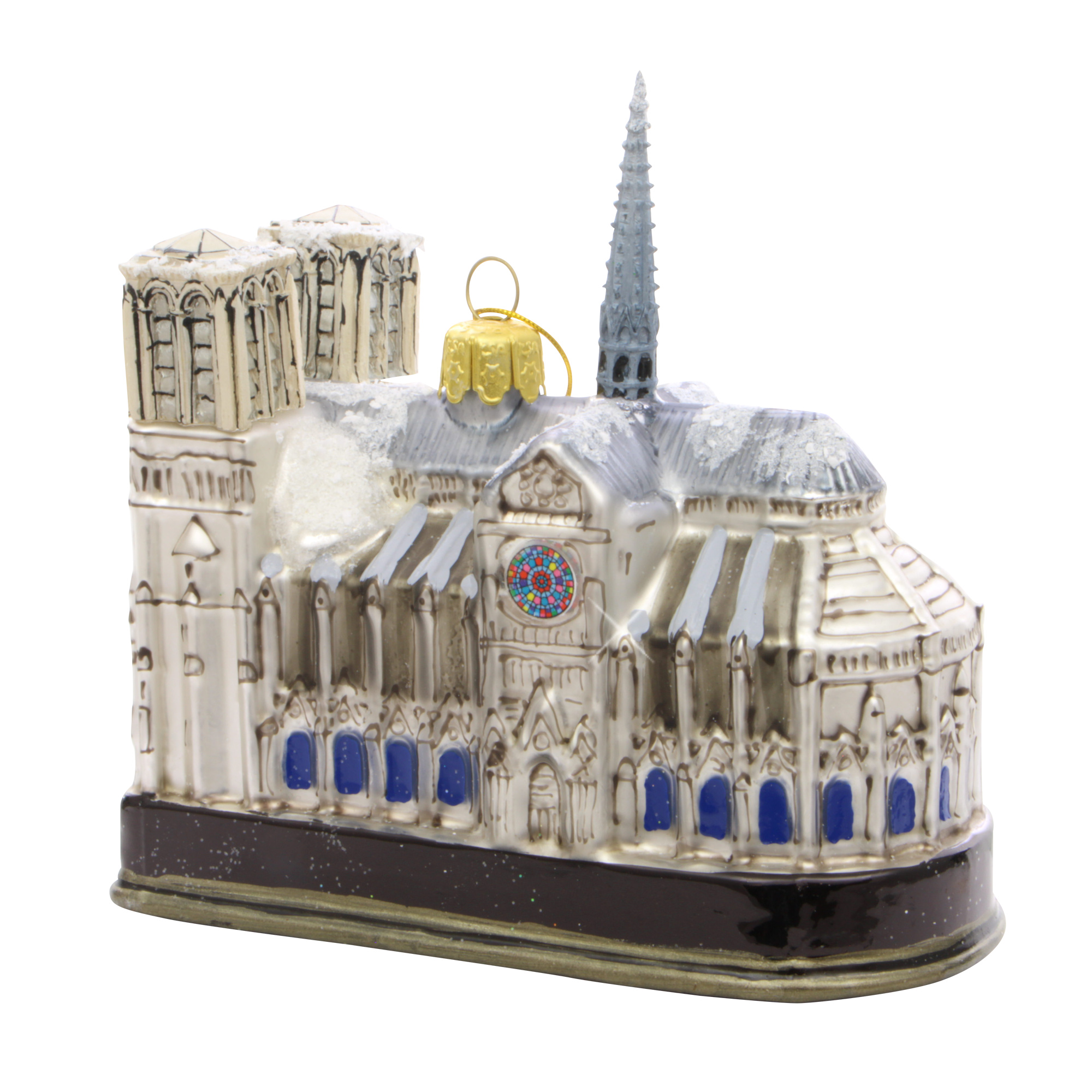 Paris Notre Dame Christmas Ornament Glass - Thumbnail 5