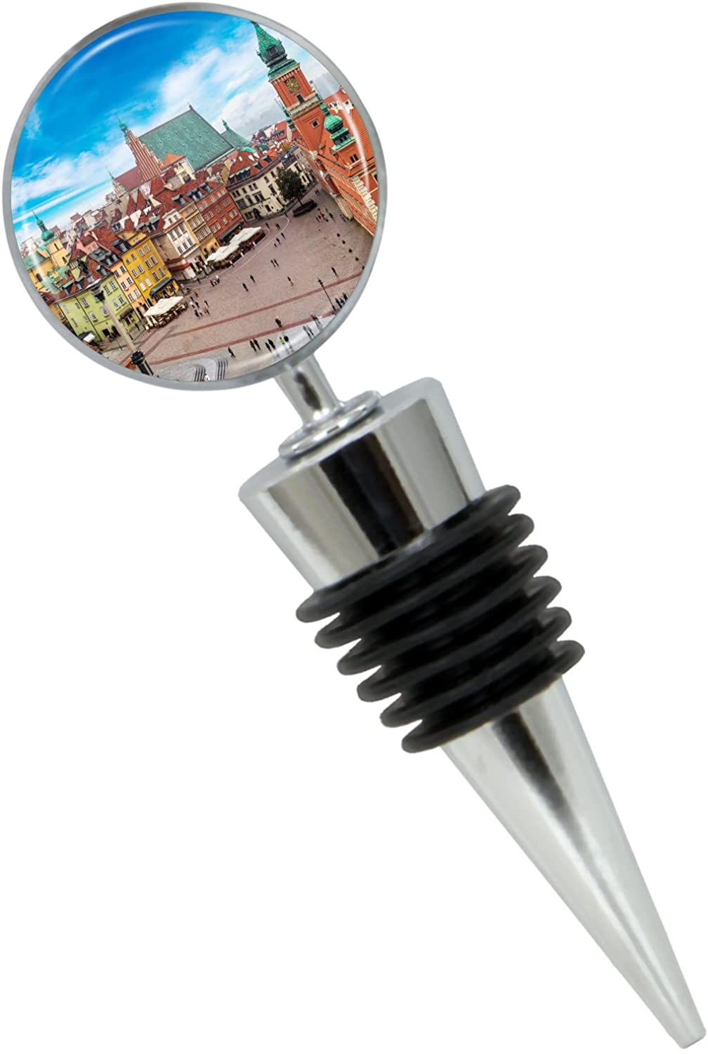 Warsaw Poland Wine Bottle Stopper in Gift Box - Thumbnail 3