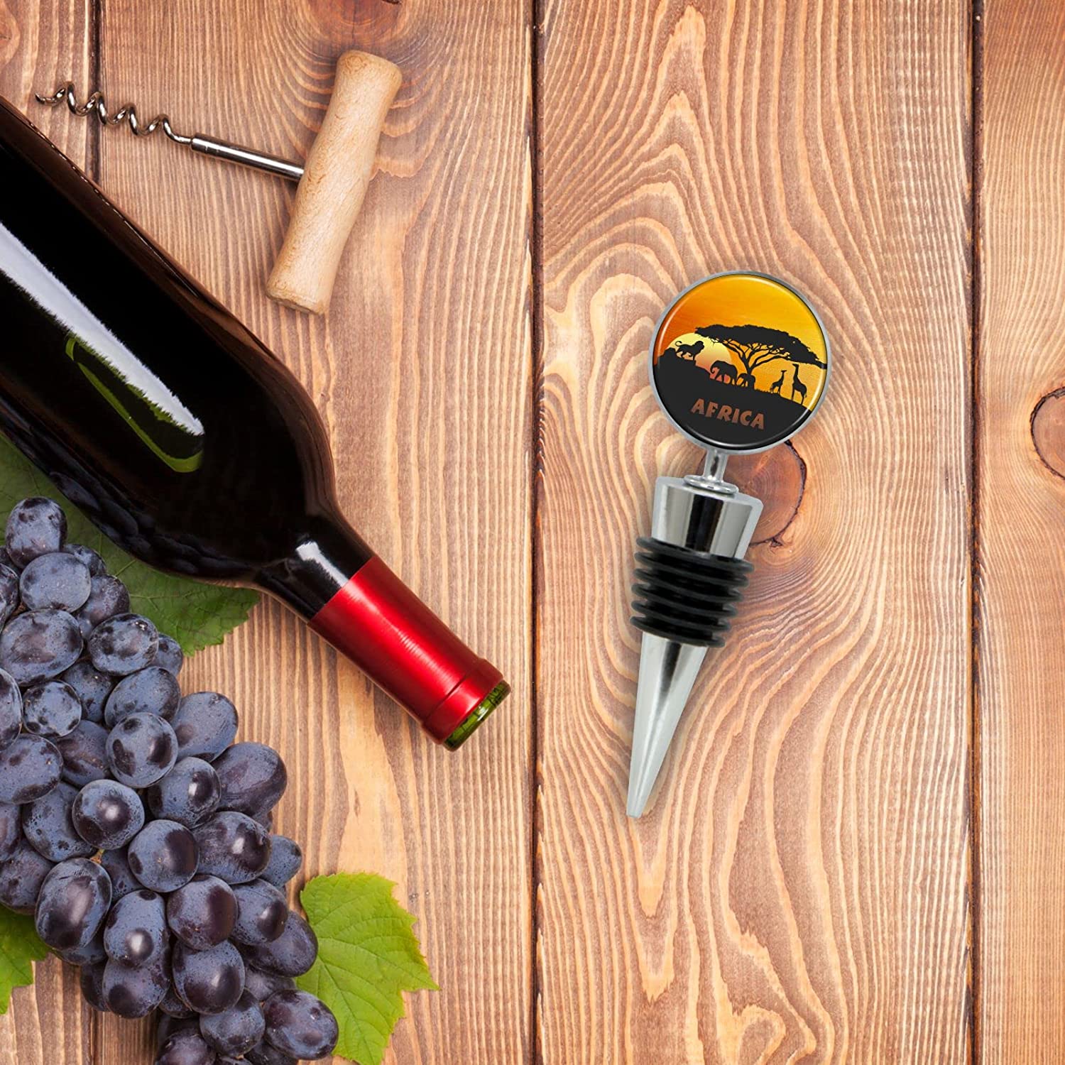 South Africa Cape Town Wine Bottle Stopper in Gift Box - Thumbnail 3