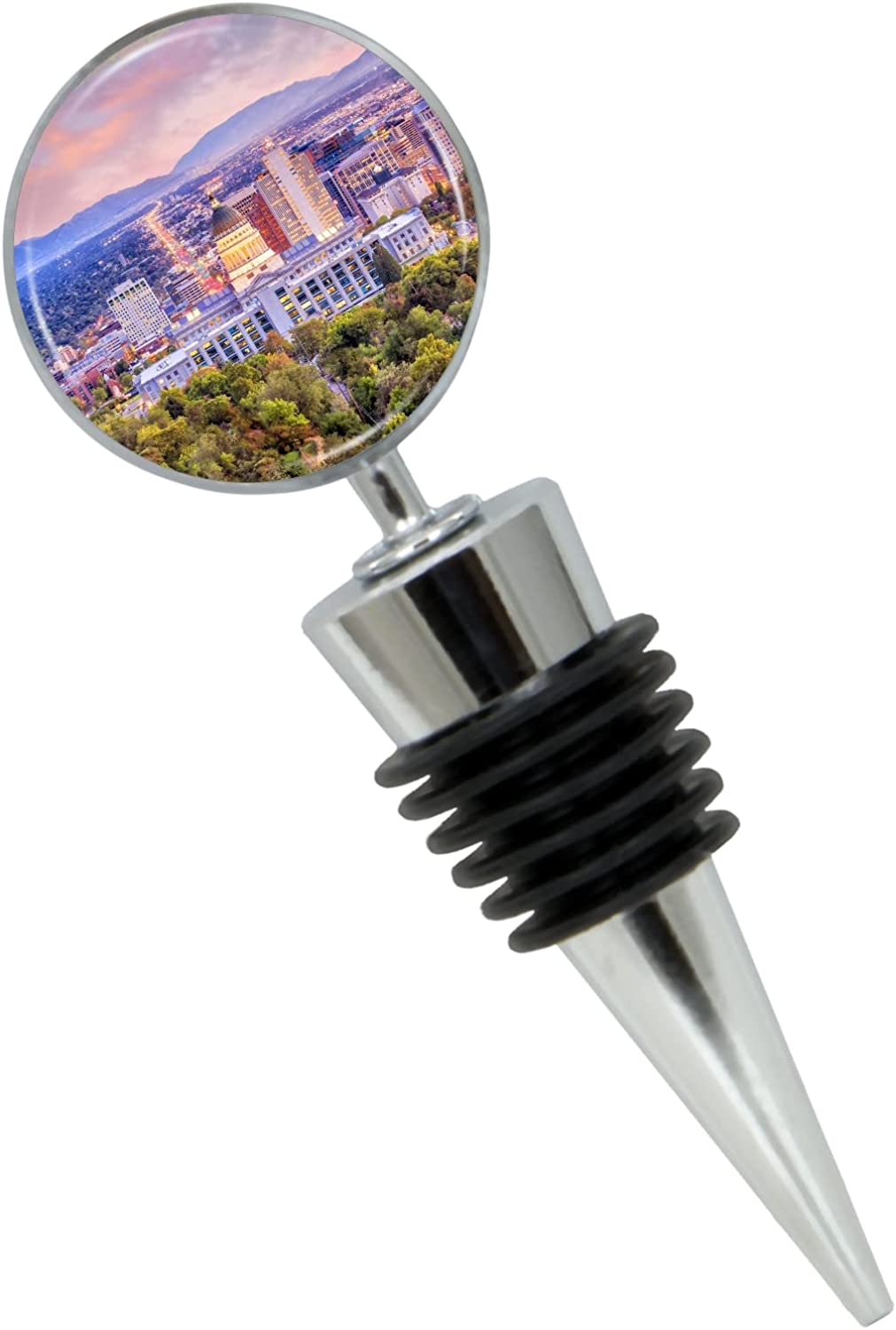 Salt Lake City Wine Bottle Stopper in Gift Box