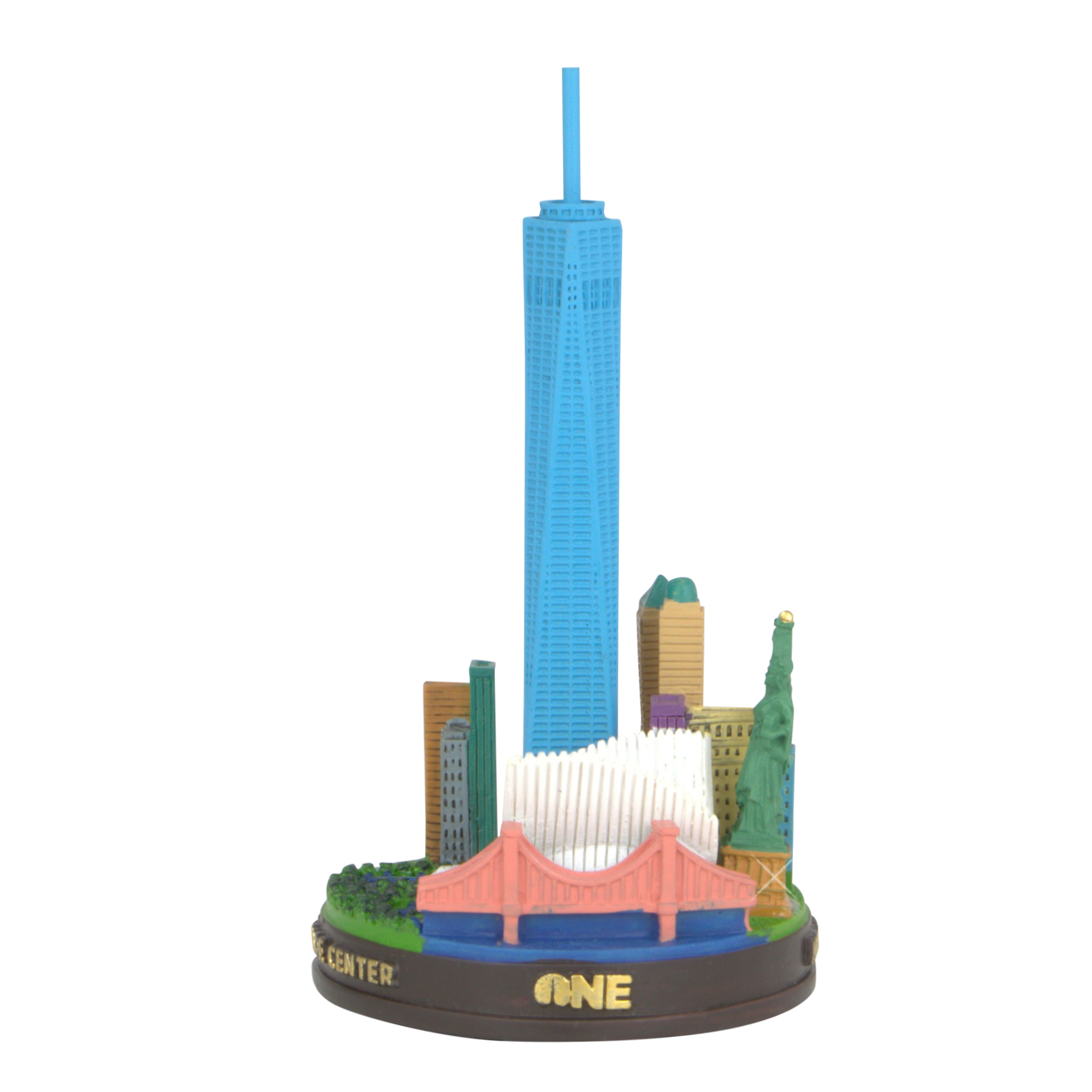 Freedom Tower Replica and Downtown Skyline 5in