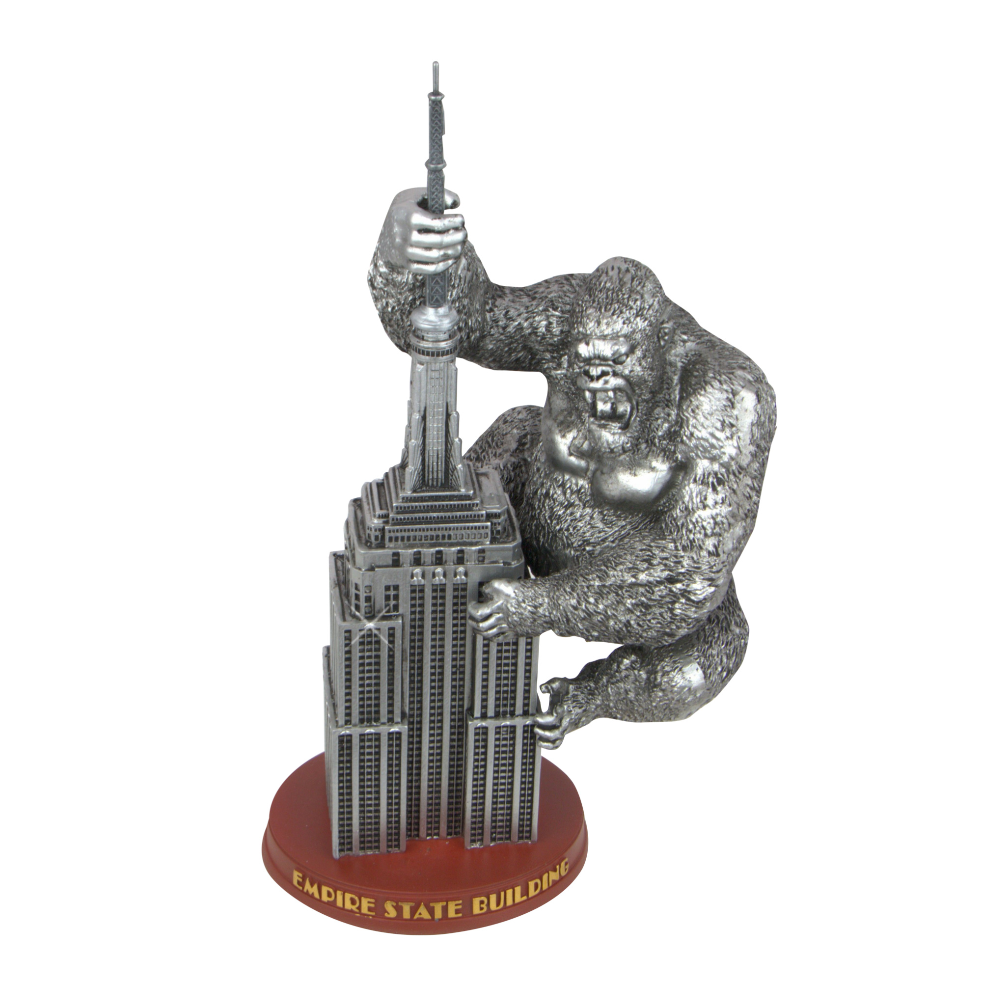 Silver Empire State Building and King Kong 9in