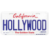 Embossed Tin Hollywood license plate