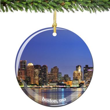 Boston Porcelain Christmas Ornament