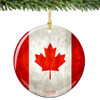 Porcelain Canada Flag Christmas Ornament