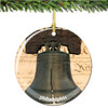 Porcelain Philadelphia Liberty Bell Christmas Ornament