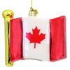 Glass Canadian Flag Christmas Ornament