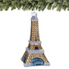 Glass Paris Eiffel Tower Christmas Ornament