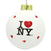 Glitter I Love NY Christmas Ornaments