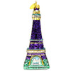 Glass Paris Eiffel Tower Christmas Ornament