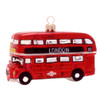 Glass London Double Decker Bus Christmas Ornament