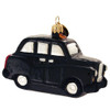 Glass London Taxi Cab Christmas Ornament