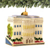 Glass DC White House Christmas Ornament