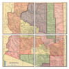 Arizona Map Coaster Set of 4