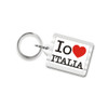 I Love Italy Plastic Key Chain