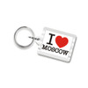 I Love Moscow Plastic Key Chain