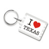 I Love Texas Plastic Key Chain