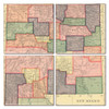 New Mexico Map Coaster Set of 4
