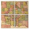 Oklahoma Map Coaster Set of 4