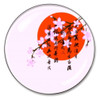 Rising Sun and Cherry Blossoms Paperweight