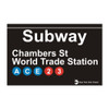 Subway Chambers Street World Trade Center Magnet