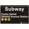 Coney Island Replica Subway Sign