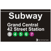 Replica Subway Sign for Grand Central 42 Street Station