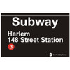 Replica Harlem 148th Street Station Subway Sign