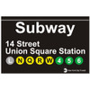 Union Square Replica Subway Sign