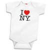 White I Love NY Onesie