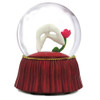 Musical Phantom of the Opera Snow Globe with Mask and Rose