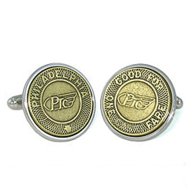 Philadelphia Transit Token Cufflinks