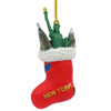 New York City Christmas Ornament Skyline in Christmas Stocking