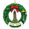 New York City Wreath Empire State Building Christmas Ornament