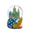 Patriotic NYC Skyline Snow Globe