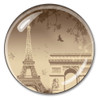 Eiffel Tower, Arc de Triomphe French Crystal Paperweight